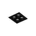 ceiling recessed luminaire LINOO 4.1 4 flames, square IP20, black glossy, black matt