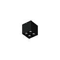 ceiling luminaire LINOO SURFACE 4.1 4 flames, square IP20, black glossy, black matt dimmable