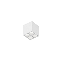 ceiling luminaire LINOO SURFACE 4.1 4 flames, square IP20, white matt, white glossy dimmable