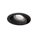 LED Deckeneinbau-Strahler RONY 1.0, IP20, � 11cm, kardanisch, 350/500mA, 6/9W (multi), CRi >90, 2700K 15�, mattschwarz