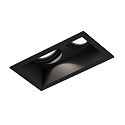 LED Deckeneinbau-Strahler PLANO 2.0, IP20, 2-flammig, 17V, 12/18W, CRi >90, kardanisch, 2700K 15�, mattschwarz