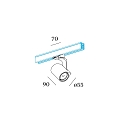 Wever & Ducr� LED 3-Phasen-Strahler SQUBE ON TRACK 2.0, 12W 2700K, inkl. Adapter, wei�