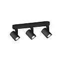 Wall /Ceiling Spot SQUBE ON BASE #3 PAR16, 3 flames, 3x GU10 max. 12W, black