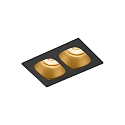 LED Recessed spot PIRRO 2.0, 2 spots, 2x 4.5W 2700K, CRi >90, dimmable, black gold