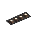 LED Recessed spot PIRRO 4.0, 4 spots, 4x 4.5W 2700K, CRi >90, dimmable, black