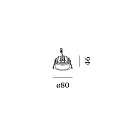 Wever & Ducr� LED Deckeneinbauleuchte DEEP PETIT 1.0, IP20, 350mA, 6W 2000-3000K 440lm 39-�, CRi >90, dim-to-warm, Clipfedern, bronze