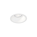 ceiling recessed luminaire DEEP ADJUST PETIT 1.0 cardanic swivelling, with wire springs IP20, mat, traffic white dimmable