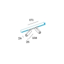 Wever & Ducr� LED Schienenstrahler MICK ON TRACK 2.0 DALI f�r STREX SYSTEM 48V, 19W 3000K, CRi >90, schwarz-gold