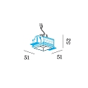 Wever & Ducr� LED Einbaustrahler STRANGE PETIT TRIMLESS 1.0, IP20, 350mA, CRi >90, kardanisch, Clipfedern, 6W 3000K 56�, mattschwarz