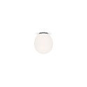 Ceiling luminaire DRO 1.0, � 12.5cm, G9, QT14 max. 5W, aluminum / glass, white