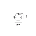 Wever & Ducr� LED Halbeinbau-Strahler MIRBI IP44 1.0, rund, 230V, 7.2W 3000K 640lm, CRi >90, dimmbar, Blattfedern, PMMA klar + opal