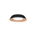 LED Wall /Ceiling luminaire TOWNA 1.0, IP44, � 25.4cm, 3000K, dimmable, black copper
