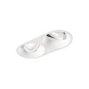 LED Recessed spot DEEP 2.0, IP20, 2 flames, 350/500mA, 2x 7/10W 3000K, CRi >90, white