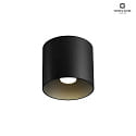 ceiling luminaire RAY CEILING SURF 1.0 1 flame, DALI controllable IP20, black matt dimmable