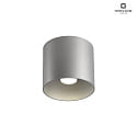 ceiling luminaire RAY CEILING SURF 1.0 1 flame, DALI controllable IP20, brushed aluminium dimmable