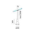 Wever & Ducr� 1-Phasen Pendelleuchte ODREY ON TRACK 1.3 PAR16, GU10, IP20, schwarz/gold