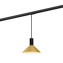 1-phase pendant luminaire ODREY ON TRACK 1.6 incl. 1-phase adapter GU10 IP20, gold, black matt