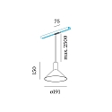 Wever & Ducr� 1-Phasen Pendelleuchte ODREY ON TRACK 1.6 PAR16, GU10, IP20, wei�