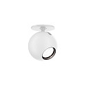 ceiling luminaire LECA 1.0 - 350MA cardanic swivelling, ball shaped, semi flush IP20, white matt dimmable