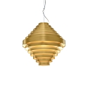 Pendant luminaire J.J.W. 05, shade � 44.5cm / height 44.5cm, 3x E27, aluminum, gold