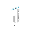Wever & Ducr� 3-Phasen Pendelleuchte HEXO on track 3.0 - PAR16, 30cm / 250cm, GU10 max. 12W, inkl. Adapter, bronze