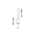 Wever & Ducr� LED Pendelleuchte HEXO MULTI 3.0, 6W 3000K, CRi >90, ohne Baldachin, gold