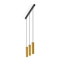 Pendelleuchte HEXO 3.0 - PAR16, 30cm / 400cm, eckig, GU10 max. 12W, ohne Baldachin (offenes Kabel), gold