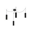 Pendant luminaire RAY MULTI 2.0 PAR16, GU10 max. 12W, black