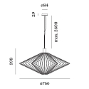 Wever & Ducr� Pendelleuchte WIRO 2.0 DIAMOND CEILING SUSP E27 P 6.0m cable max. 60W T30-300 220-240VAC, IP20, kupfer