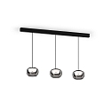 Wever & Ducr� LED Design-Pendelleuchte WETRO 1.0, � 15cm, 1-flammig, 11W 1850-2800K, CRi >90, dim-to-warm, Glas, schwarz