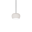 LED Design-Pendelleuchte WETRO 1.0, � 15cm, 1-flammig, 11W 1850-2800K, CRi >90, dim-to-warm, Glas, dunkeltaupe/wei�