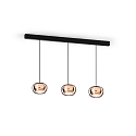 Wever & Ducr� LED Design-Pendelleuchte WETRO 1.0, � 15cm, 1-flammig, 11W 1850-2800K, CRi >90, dim-to-warm, Glas, kupfer