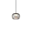 Wever & Ducr� LED Design-Pendelleuchte WETRO 1.0, � 15cm, 1-flammig, 11W 1850-2800K, CRi >90, dim-to-warm, Glas, Wabenmuster rauchig