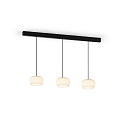Wever & Ducr� LED Design-Pendelleuchte WETRO 1.0, � 15cm, 1-flammig, 11W 1850-2800K, CRi >90, dim-to-warm, Glas, taupe
