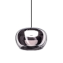 LED Design-Pendelleuchte WETRO 2.0, � 22.5cm, 1-flammig, 11W 1850-2800K, CRi >90, dim-to-warm, Glas, schwarz