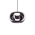 LED Design-Pendelleuchte WETRO 3.0, � 30cm, 1-flammig, 11W 1850-2800K, CRi >90, dim-to-warm, Glas, schwarz