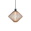 Pendelleuchte WIRO 1.1 DIAMOND CEILING SUSP E27 P 2.6m cable max. 60W T30-300 220-240VAC, IP20, kupfer