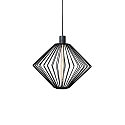 Pendelleuchte WIRO 1.1 DIAMOND CEILING SUSP E27 B 6.0m cable max. 60W T30-300 220-240VAC, IP20, schwarz