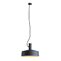 Pendant luminaire ROOMOR 1.0 PAR16, GU10, 250cm, deep black, with shade 3.0, deep black gold