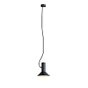 Pendant luminaire ROOMOR 1.0, E27, 250cm, deep black, with shade 1.0, deep black gold