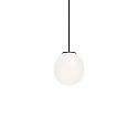 Pendant luminaire DRO SUSPENDED 1.0, � 12.5cm, G9, QT14 max. 5W, aluminum / textile cable / glass, white