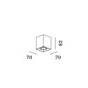 Wever & Ducr� surface luminaire BOX MINI 1.0 cube shape, rigid GU10 IP20, champagner 