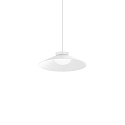 LED Pendelleuchte CLEA 1.0, � 35cm, CRi >90, dimmbar, Opalglas / Aluminium, offenes Kabelende, 15W 3000K, mattwei�