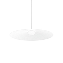 LED Pendelleuchte CLEA 3.0, � 70cm, CRi >90, dimmbar, Opalglas / Aluminium, offenes Kabelende, 15W 2700K, mattwei�
