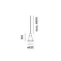 Wever & Ducr� pendant luminaire ODREY CEILING SUSP 1.4 PAR16 GU10 IP20, gold, black matt 