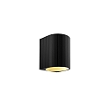 wall luminaire TRACE WALL SURF 1.0 IP20, champagner, black matt dimmable