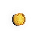 LED Wandleuchte HAJO IP44 1.0, 8W, 2700K, 430lm, IP44, DALI dimmbar, schwarz / Glas bernstein