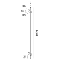LED Design-Wandleuchte FINLIN 3.0, 124cm, 12W 3000K, CRi >90, dimmbar, schwarz