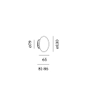 Wever & Ducr� LED Spiegelaufsatz-Leuchte PERLEZ CLIP IP44 1.0, � 13cm, 230V AC, f�r Spiegel 2-7mm, CRi >95, dimmbar, Opalglas, 8W 4000K