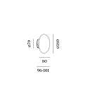 Wever & Ducr� LED Spiegelaufsatz-Leuchte PERLEZ CLIP IP44 2.0, � 16cm, 230V AC, f�r Spiegel 2-7mm, CRi >95, dimmbar, Opalglas, 8W 3000K